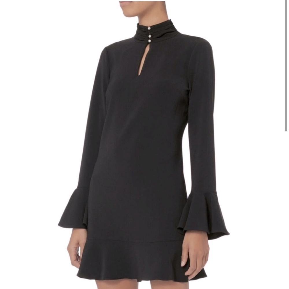 INTERMIX BLACK DRESS WITH PEARLS